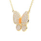 Butterflies necklace yellow gold 