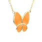 Butterflies necklace yellow gold 