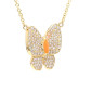 Butterflies necklace yellow gold 