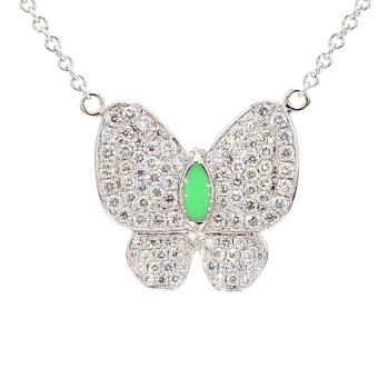 Butterflies necklaces White gold 
