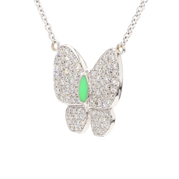 Butterflies necklaces White gold 