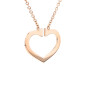Diamond heart rose gold