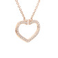 Diamond heart rose gold