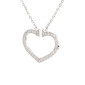 Diamond heart white gold