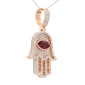 Hamsa whith ruby and rose gold