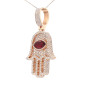 Hamsa whith ruby and rose gold