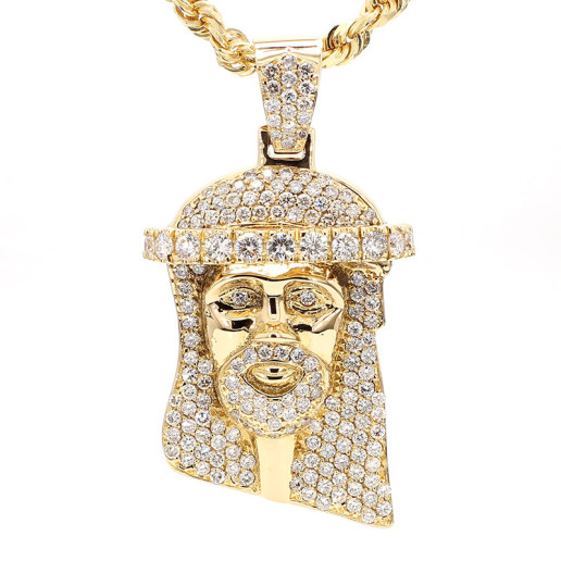 Jesus pendant in yellow gold