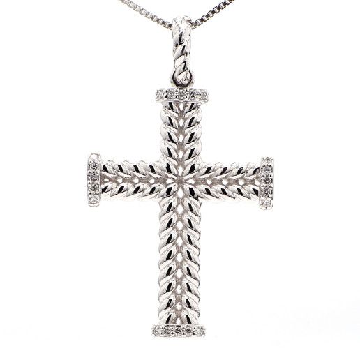 White gold cross