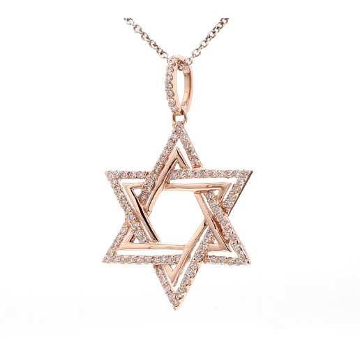 Rose gold David star