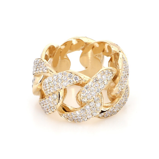 Yellow  gold cuban ring