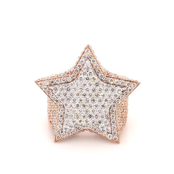 Rose White star ring