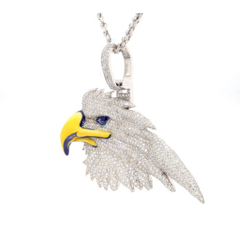 Diamonds “ Eagle “ pendant whithe art enamel …bla bla bla
