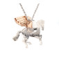 Two tone “Pegasus”pendand whith diamonds