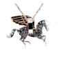 Two tone “Pegasus”pendand whith diamonds