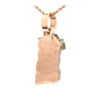 Custom made Jesus head, whith hand selected raund diamonds