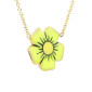 Pave flowers necklaces Pave flowers necklaces