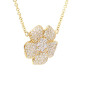 Pave flowers necklaces Pave flowers necklaces