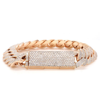 Rose gold cuban braslet