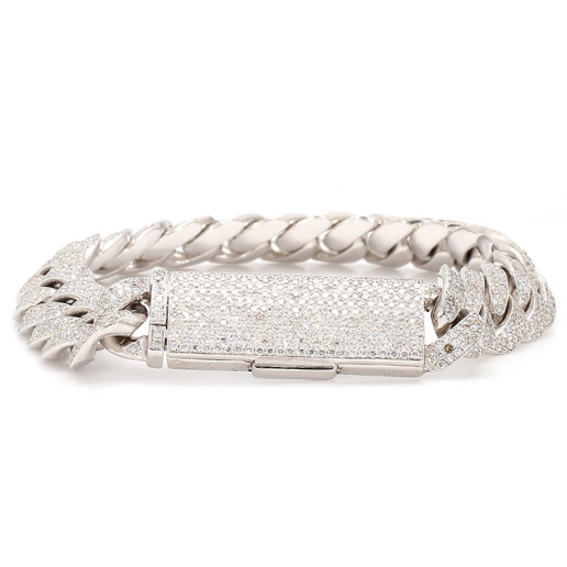 White gold cuban braslet White gold cuban braslet