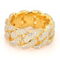 Yellow gold cuban ring