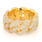 Yellow gold cuban ring