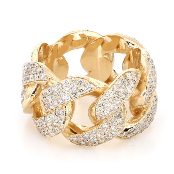 Yellow  gold cuban ring