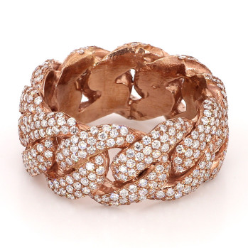 Rose gold cuban ring