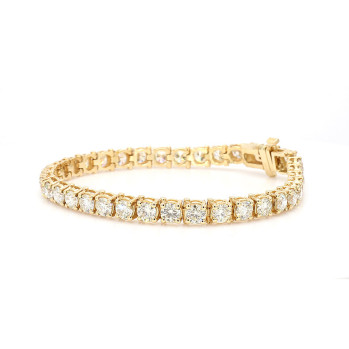 Yellow gold tennis braslet